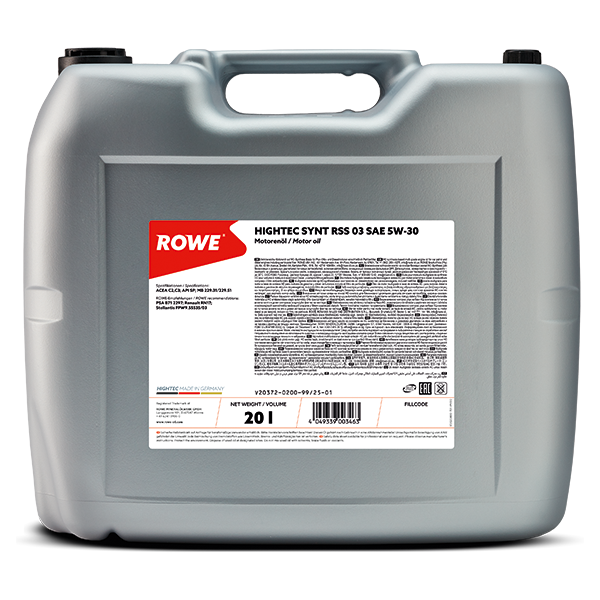 [20372-0200-99] ROWE HIGHTEC SYNT RSS 03 SAE 5W-30 Can 20L