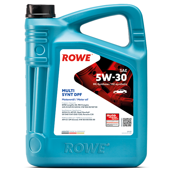 [20125-0050-99] ROWE HIGHTEC MULTI SYNT DPF SAE 5W-30 5L (Uit doos van 4)