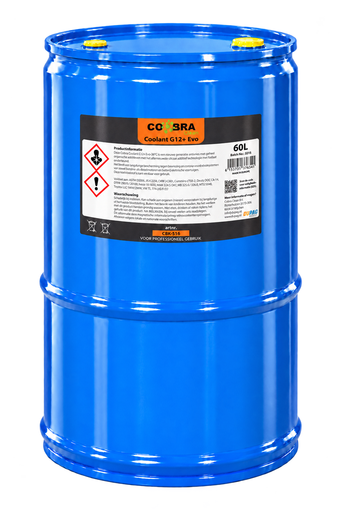 COBRA CLEAN COOLANT  G12+ EVO ROOD  60L