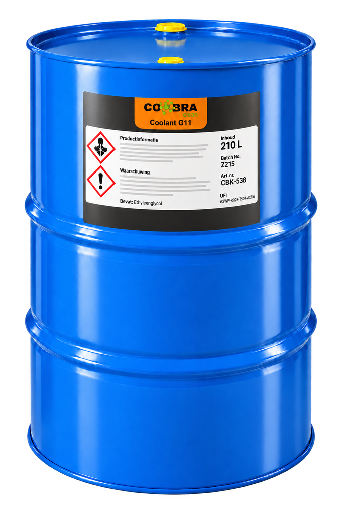 COBRA CLEAN COOLANT G11, 210L BLAUW