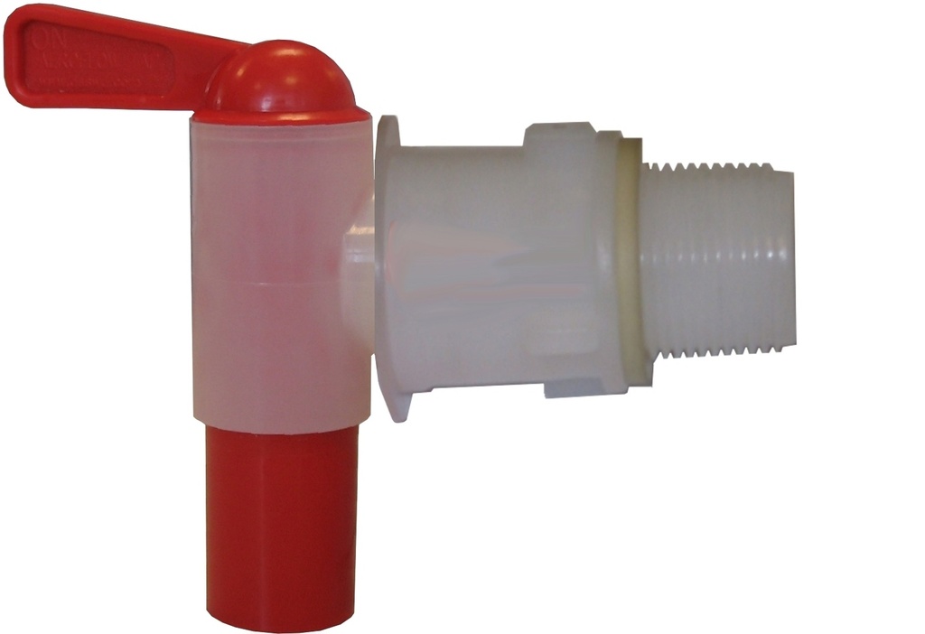 Kunststof Vatkraan 3/4" Rood