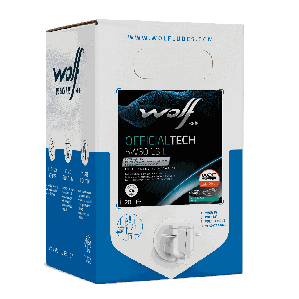 WOLF OFFICIALTECH 5W30 C3 LL III BIB 20L