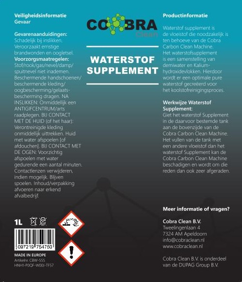 [CBW-555] Waterstof Supplement 1L