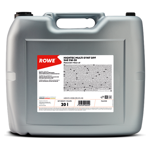 [20125-0200-99] ROWE HIGHTEC MULTI SYNT DPF SAE 5W-30 Can 20L