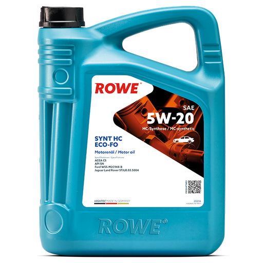 [20206-0050-99] ROWE HIGHTEC SYNT HC ECO-FO SAE 5W-20 5L (Uit doos van 4)